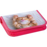 Eberhard Faber 577557 - Etui kat, gevuld met 42 schrijfwaren, schoolpotloodetui