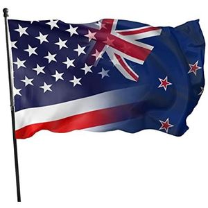Tuin Vlag Van Nieuw-Zeeland Veranda Vlag Premium Yard Vlaggen Uv Fade Resistant Outdoor Banner Vlaggen Voor Party Parades Gazon 90x150cm
