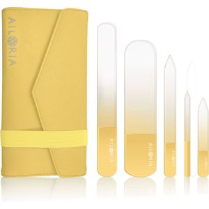 AILORIA CONTOUR LUXE Glazen nagelvijlenset geel