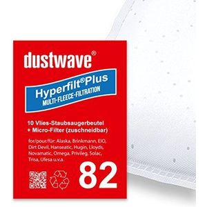 Dustwave® 10 stofzuigerzakken compatibel met Dirt Devil | Alternatief voor DD 80 vloerstofzuiger | Made in Germany | incl. microfilter