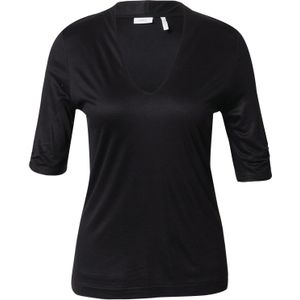 T-shirt - Effen - Jersey - V-hals - Halve Mouw - Slanke Pasvorm