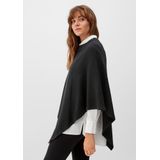 S.Oliver Gebreide Poncho Zwart