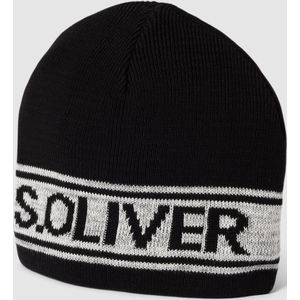 Beanie met labelprint