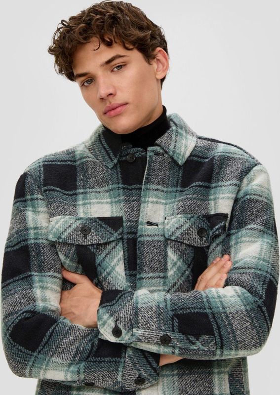 QS - Overhemd - Navy - Lange Mouw - Regular Fit