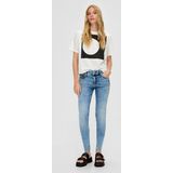 Jeans - Effen - Denim - Acid Washed - Skinny Pasvorm - Mid Waist