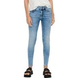 Jeans - Effen - Denim - Acid Washed - Skinny Pasvorm - Mid Waist