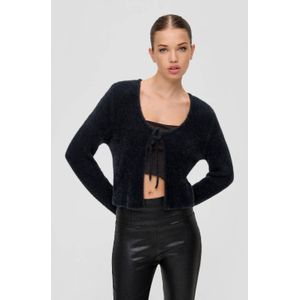 Q/S By S.Oliver Gebreid Vest Zwart/Lurex