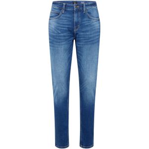 Jeans - Shawn - Jeans - Blauw - 99% Katoen, 1% Elastan, Regular Fit, Taps Toelopende Pijpen