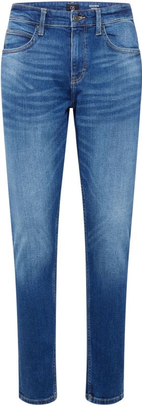 Jeans - Shawn - Jeans - Blauw - 99% Katoen, 1% Elastan, Regular Fit, Taps Toelopende Pijpen