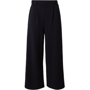 Q/S By S.Oliver Cropped Wide Leg Pantalon Zwart