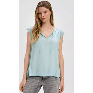 Blouse - Mouwloze Blouse - Broderie Anglaise