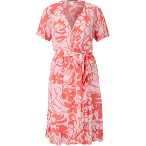 Wikkel Jurk - Bloemenprint - Viscose - V-hals - Knielengte