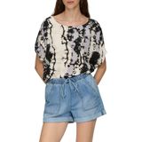 Blouse - Viscose - Gevoerde Zoom - Wijde Pasvorm - Kwartmouw