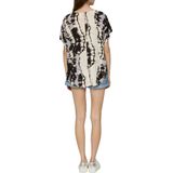 Blouse - Viscose - Gevoerde Zoom - Wijde Pasvorm - Kwartmouw