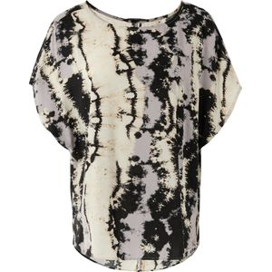 Blouse - Viscose - Gevoerde Zoom - Wijde Pasvorm - Kwartmouw
