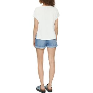 Qs Women-T-shirt--0200 WHITE-Maat S