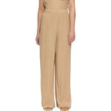 QS - Broek - Sand - Wide Leg - High Waist - Lang/maxi