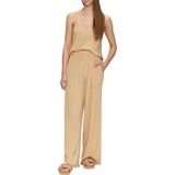 QS - Broek - Sand - Wide Leg - High Waist - Lang/maxi
