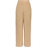 QS - Broek - Sand - Wide Leg - High Waist - Lang/maxi