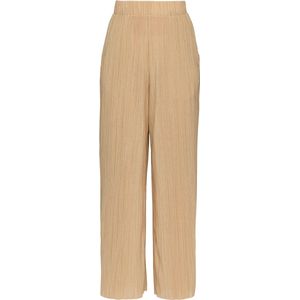 QS - Broek - Sand - Wide Leg - High Waist - Lang/maxi