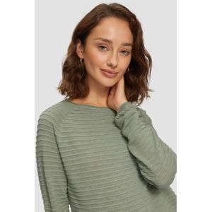 Raglan - Gebreide Trui - Effen - Knitwear - Lange Mouw - Normale Pasvorm