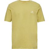 QS Kurzarmshirt Gewaschenes T-Shirt mit Front- und Rückenprint Waschung