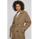 QS by s.Oliver - Lange Damesjas met Strikceintuur - Reverskraag