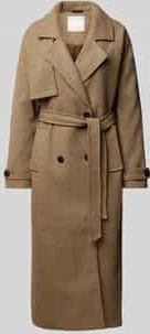 QS by s.Oliver - Lange Damesjas met Strikceintuur - Reverskraag