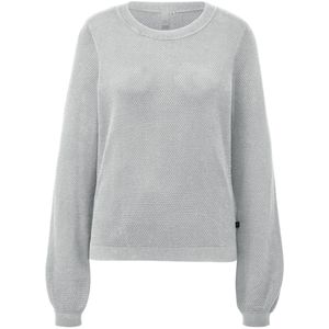 Q/S designed by - Trui - Lichtgrijs - Ronde Hals - Tricot-look
