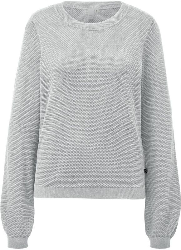 Q/S designed by - Trui - Lichtgrijs - Ronde Hals - Tricot-look