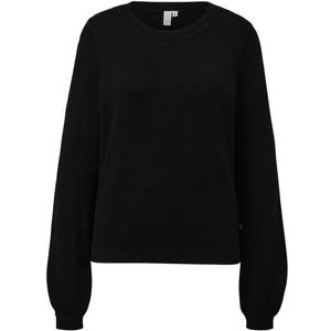 Gebreide Trui - Zwart - Tricot-Look - Zonder Capuchon