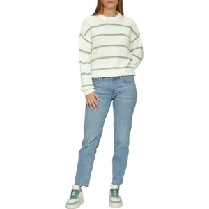 Gebreide Trui - Gestreept - Knitwear - Ronde Hals - Losse Pasvorm