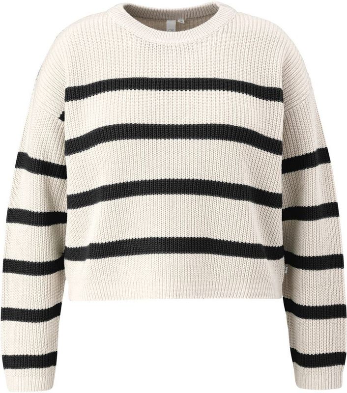 Geribbelde Trui - Gestreept - Knitwear - Ronde Hals - Lange Mouw