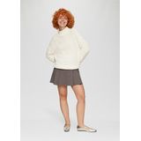 Knitwear - Effen - Lange Mouw - Losse Pasvorm - Opstaande Kraag