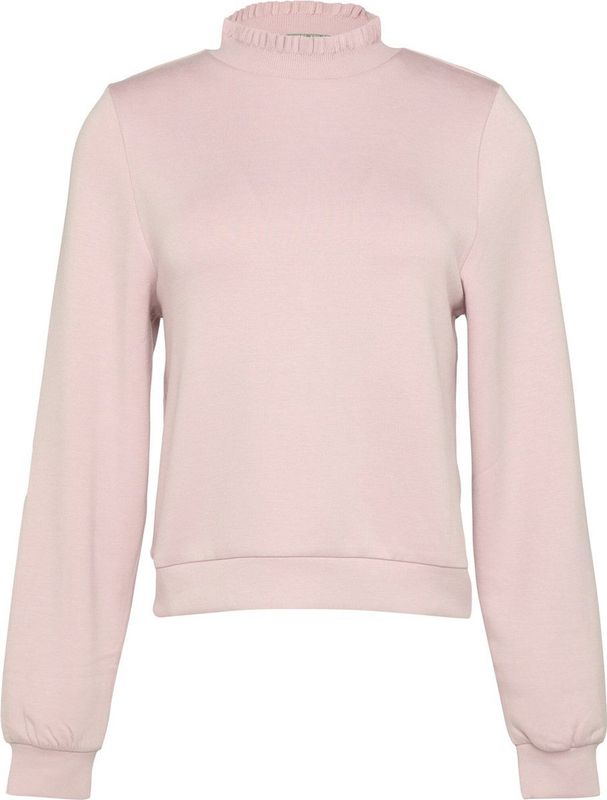 Sweater - Powder Pink - Ruches - Gegolfde Kraag