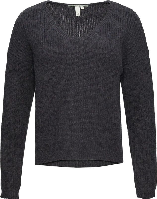 Grijs/Black - Hoodie - Gemêleerde Look - V-hals