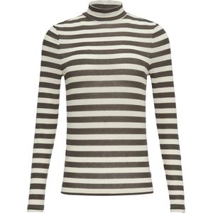 T-shirt - Gestreept - Lange Mouwen - Slanke Pasvorm