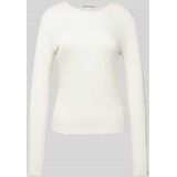 T-shirt - Effen - Jersey - Lange Mouw - Slanke Pasvorm - Licht Transparant