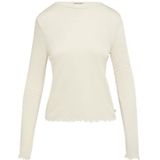 T-shirt - Effen - Jersey - Lange Mouw - Slanke Pasvorm - Licht Transparant