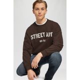 Sweatshirt - Katoenmix - Normale Pasvorm - Met Print Op De Voorkant
