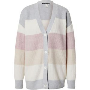 Q/S by s.Oliver - Gebreid Vest - Multi - Knoopsluiting - V-hals - Lange Mouwen - Polyester, Polyamide, Elastine