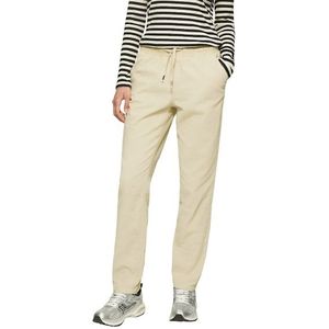 Q/S by s.Oliver - Damesbroek - Ecru - Katoen - Straight Fit
