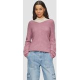 Pullover - Mélange - Knitwear - V-hals - Lange Mouw - Losse Pasvorm