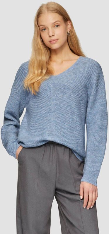 Q/S by s.Oliver - Gebreide Trui - V-Hals - Acryl - Ingebreid Patroon