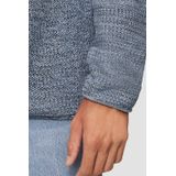 QS - Tricottop - Blauw - Met Superpositie Detaillering