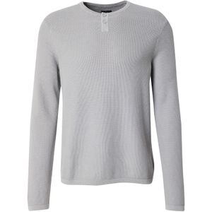 Gebreide Trui - Regular Fit - Katoen - Ronde Hals - Knoopsluiting