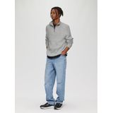 Q/S by s.Oliver - Trui - Grijs - Fijn Gebreid - Wol - Halve Rits