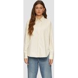 Blouse - Oversized Overhemdblouse - Krijtstreep Look - Lichtgewicht Katoenpopeline