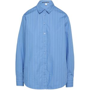 Blouse - Krijtstreep - Oversized Overhemdblouse - Lichtgewicht Katoenpopeline