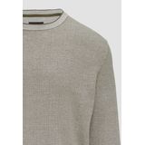 QS - Trui - Olijfgroen - Knitwear - Geribbelde Kraag, Lange Mouw